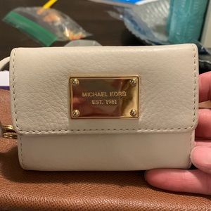 White leather Michael Kors Wallet
